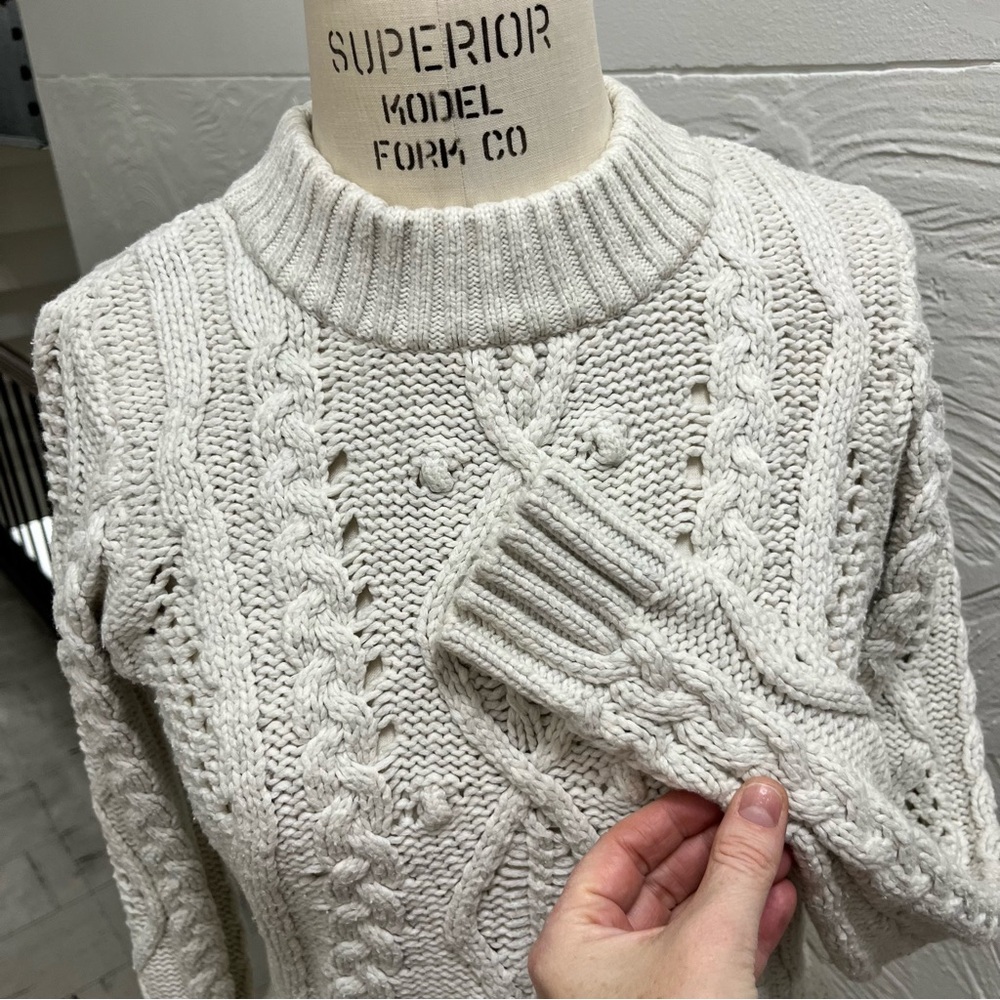 Cropped chunky knit sweater by Rachel Roy, flattering style with high waisted - Picture 5 of 7
